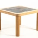 Haslev. Square coffee table w/ tiles, oak
