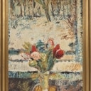 Ubekendt kunstner, 1900tallets midte: Blomster i vindueskarm