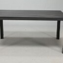Havebord, sortlakeret metalstel med NonWood planker<br>