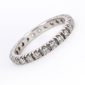 Cries. Eternity ring in 18 kt. white gold, 0.72 ct.