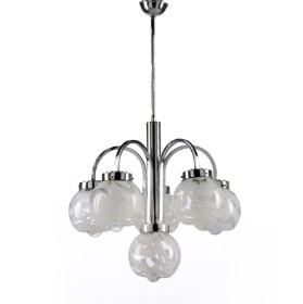 Italian 5-arm chandelier from the 70s made of Murano glass