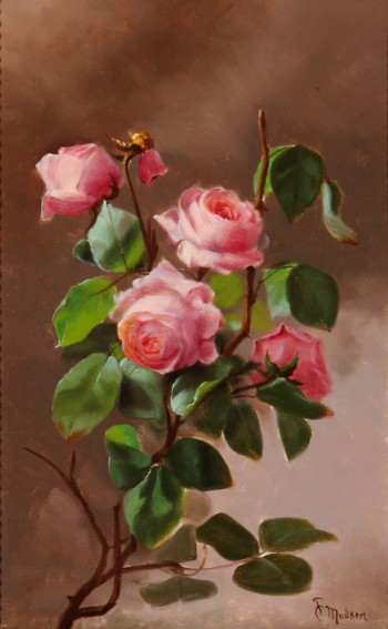 C. F . Madsen. Opstilling med roser