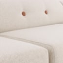 Nomad Dot modulsofa betrukket med boucle med cognac knapper - Hvid (4)