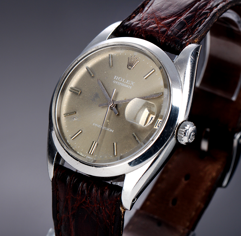 Vintage Rolex Oysterdate Precision men's watch, steel, pale dial, c ...