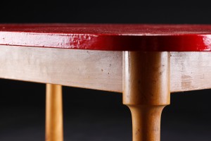 spisebord/køkkenbord, bøg og rød lakering, møbelproducent, 1940'erne Denne vare er sat til omsalg under nyt varenummer 3815216 -