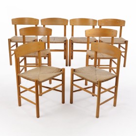 Børge Mogensen. A set of 8 'People's chairs' (8)