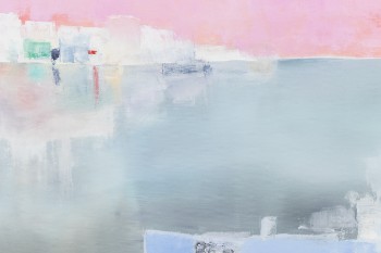 Christian Bundegaard, komposition Tejn-akvarel, olie på lærred