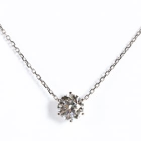 Halskæde med vedhæng af 18 kt. hvidguld med laboratorieskabt brillantsleben diamant, 2.06 ct.