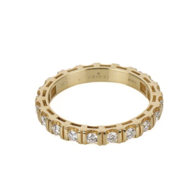 Crieri. Diamondring of 18 kt gold, approx. 0.80 ct. Size 54