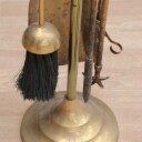 Brasset samt vedkorg, mässing