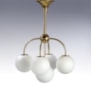 Max Bil for Temde. 'Sputnik' pendant from the 70s made of glass and brass