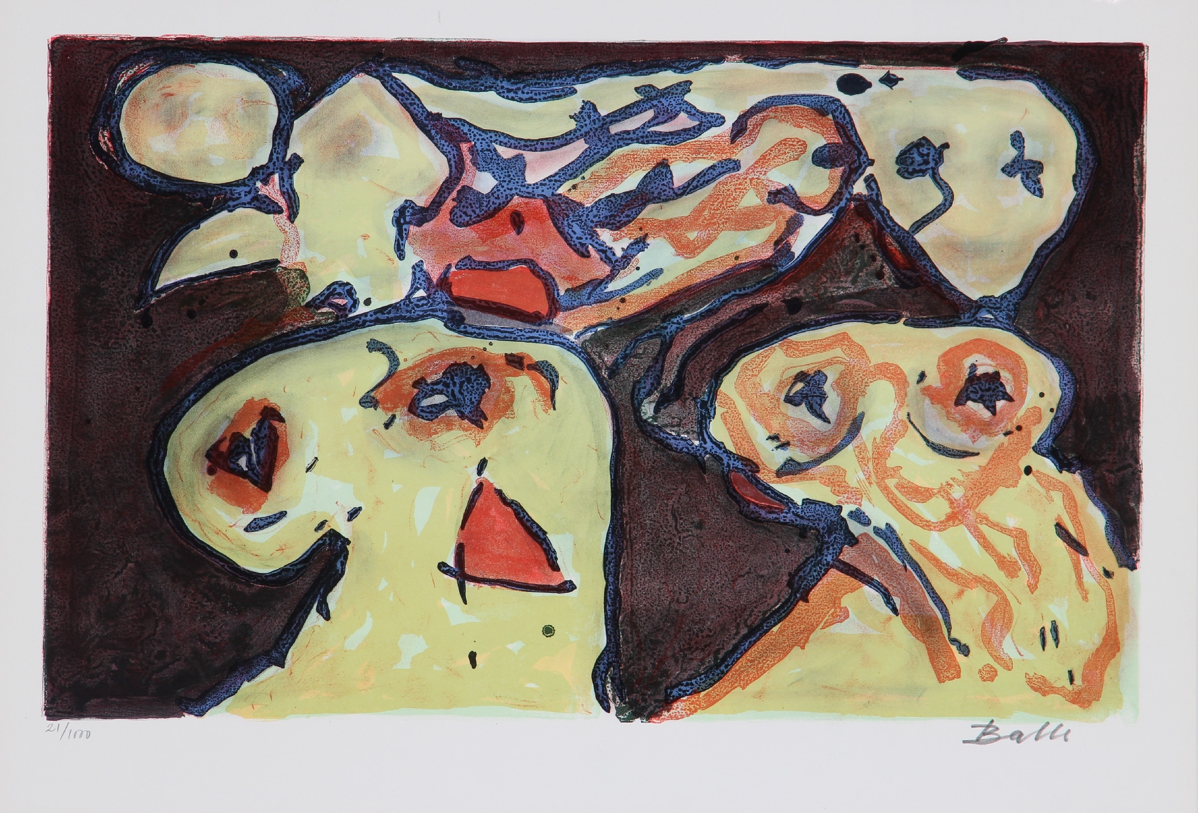 Mogens Balle. Four identical lithographs. (4)