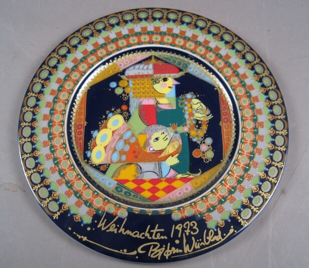 Stor samling Bjørn Wiinblad platter m.m (27) 