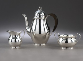 Grann & Laglye. Art Deco kaffeservice af sølv (3)