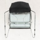Nineteen armchairs with chromed metal frames (19)