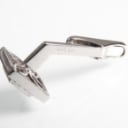 Pair of white gold cufflinks with diamonds and sapphires (2)