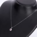 Sapphire and diamond rosette pendant with 18kt white gold chain (2)