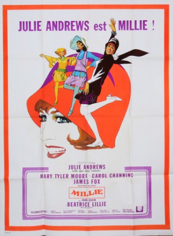 Stor, fransk plakat, Millie med Julie Andrews, 1967