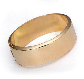 Knud Hejl. Bred armring af 14 kt guld