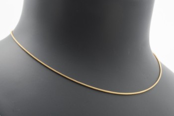 Slange halskæde af 14 kt. guld, 38 cm