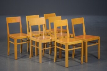 Samling børnestole af bøgetræ, omkr. 1950erne (7)