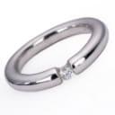 Aagaard. Simple diamond ring in 14 kt. white gold, total approx. 0.10