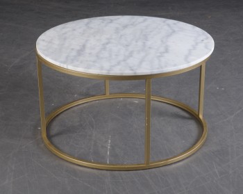 Sofabord med plade af marmor