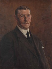 Niels Vinding Dorph (1862-1931): Portræt af herre, olie på lærred