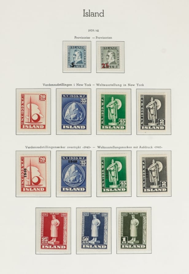LOT 48. ICELAND. 1876-1986. Beautiful unused/mint collection in Leuchtturm album.