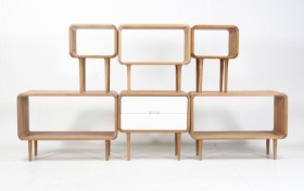 Anders House. Shelving system, model TEVE, solid oak (6)