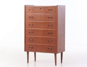 Danish furniture design. Teak chest of drawers, 1950-60s