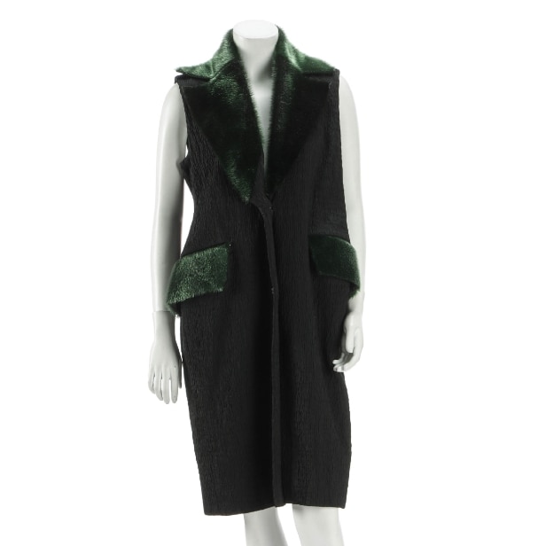 7329 - Saks Potts for Kopenhagen Fur. Vest med krave af mink. str. 36