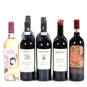 Samling italienske vine bl.a. Casisano Rosso di Montalcino m.m. (13)