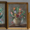 Niels Peter Bolt cd. Opstillinger med blomster samt portræt, pastel (3)