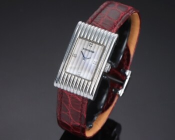Boucheron Reflet Lady. Dameur i stål med brillantbesat skive, 2010erne