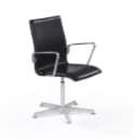 Arne Jacobsen. Oxford lavrygget armstol, sort læder, 'Red label' 2008