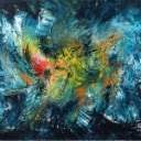 Per Eli. Abstract Composition. Acrylic on canvas. 90x120 cm.