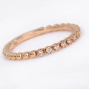 Narrow diamond ring in 18 kt. rose gold