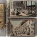 LOT 93. POSTCARDS. Exciting original lot in moving box with several old albums