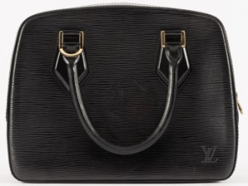 Louis Vuitton Black Epi Sablons, håndtaske