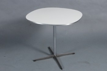 Arne Jacobsen / Piet Hein, cafeebord, hvid, Ø 75 cm