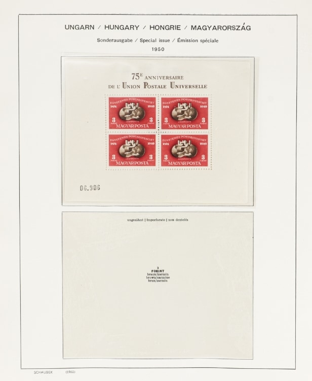 LOT 62. HUNGARY. 1871-1999. Very nice and well-stocked unused/mint collection in 6 Schaubek albums