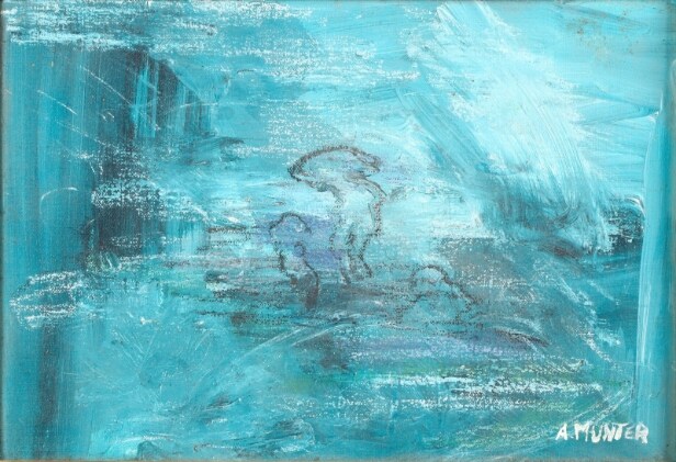 Gitte Skovmand, Ellis Utzon, etc. Collection paintings. (4)