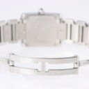 Cartier 'Tank Francaise Lady'. Dameur i stål med lys skive