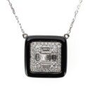 Diamant halssmykke af 18 kt hvidguld, ca 0.79 ct