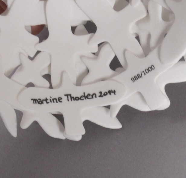 Martine Thoelen. Tre 'Candle Holder' lysskulpturer (3) 