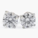Pair of brilliant earrings in 14 kt white gold with Lab Grown diamonds of 1.00 ct. (2)