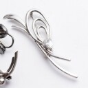 To vintage brocher samt moderne broche af sterlingsølv (3)