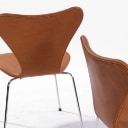 Arne Jacobsen. A set of 8 chairs 'Seven', model 3107, Vacona cognac aniline leather (8)
