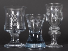 Three masonic glasses